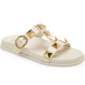 Authentic Valentino T Strap Roman Slide Sandals